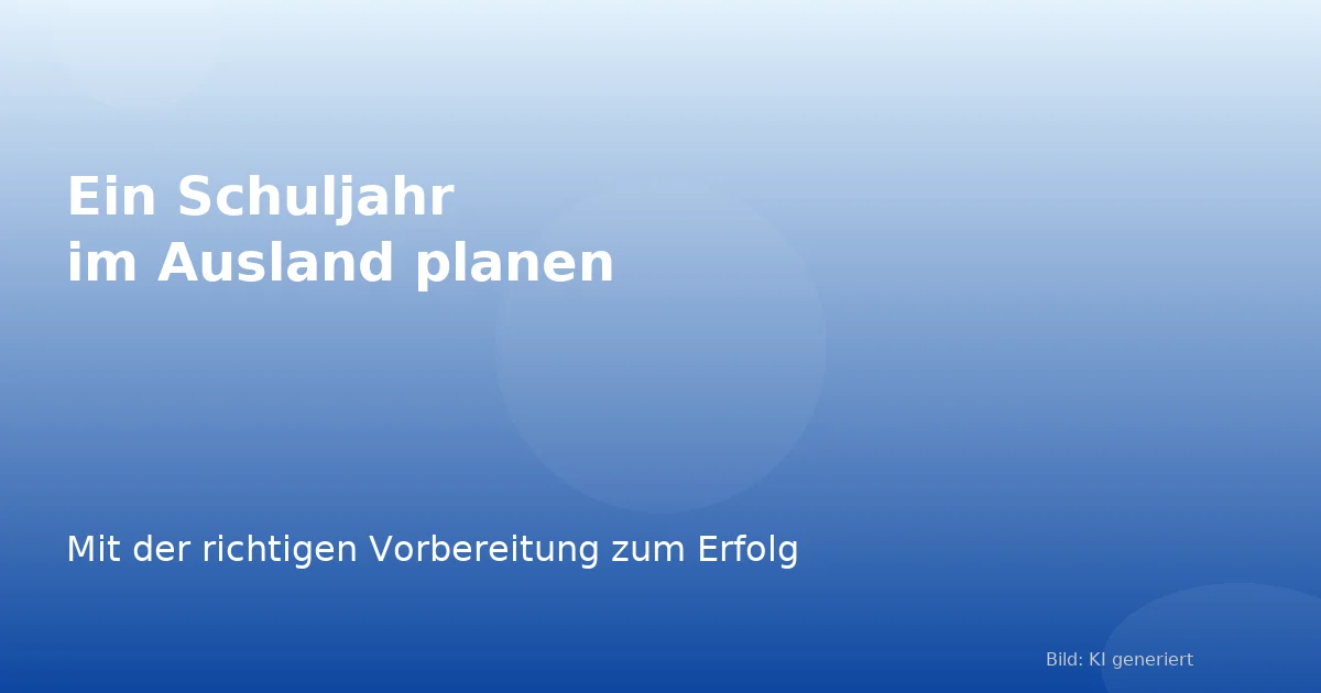 Ein Schuljahr im Ausland planen: Wie Vorbereitung über Erfolg und Erfahrung entscheidet